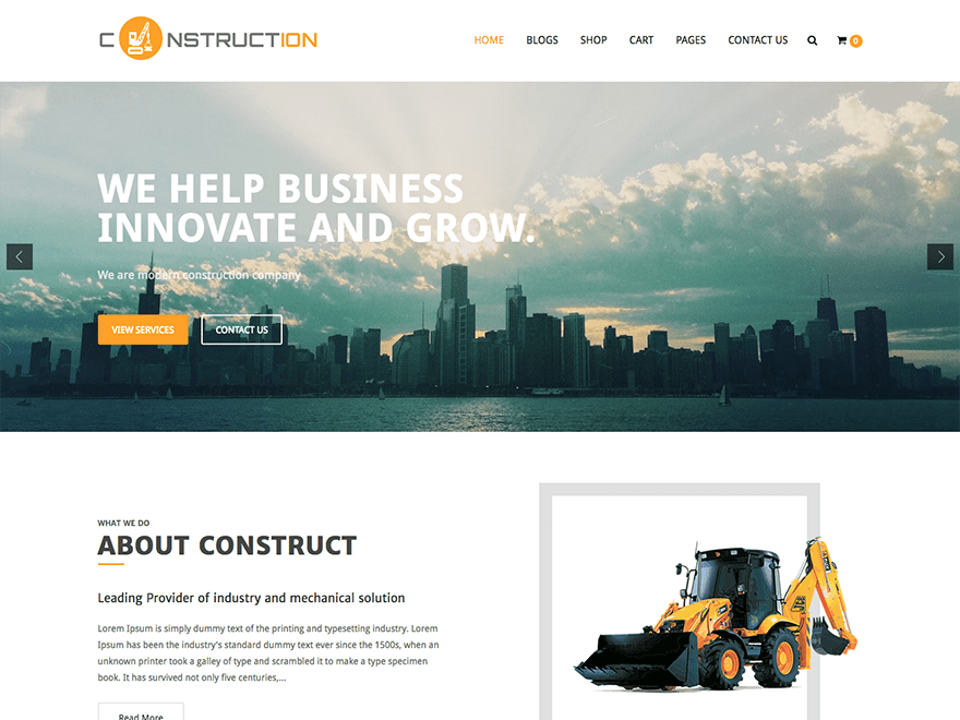 Free WordPress themes construction lite 