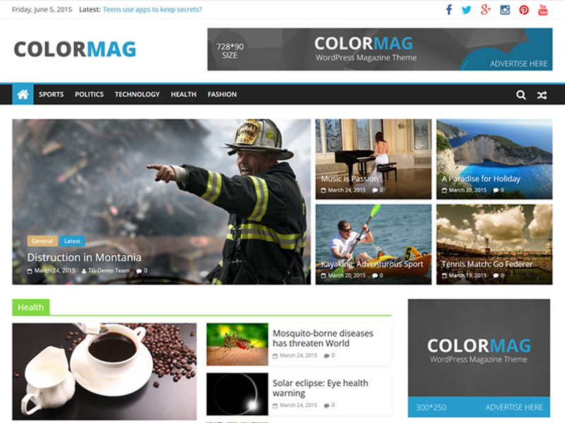 free magazine themes for Magazine 