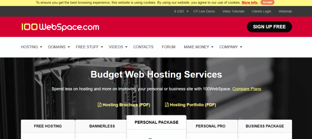 100webspace free WordPress Hosting