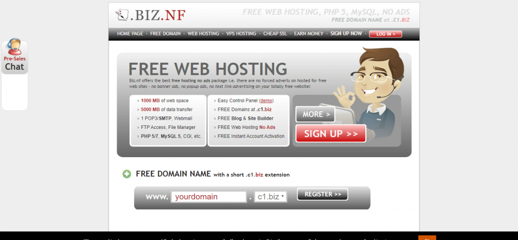 biz.nf free WordPress Hosting