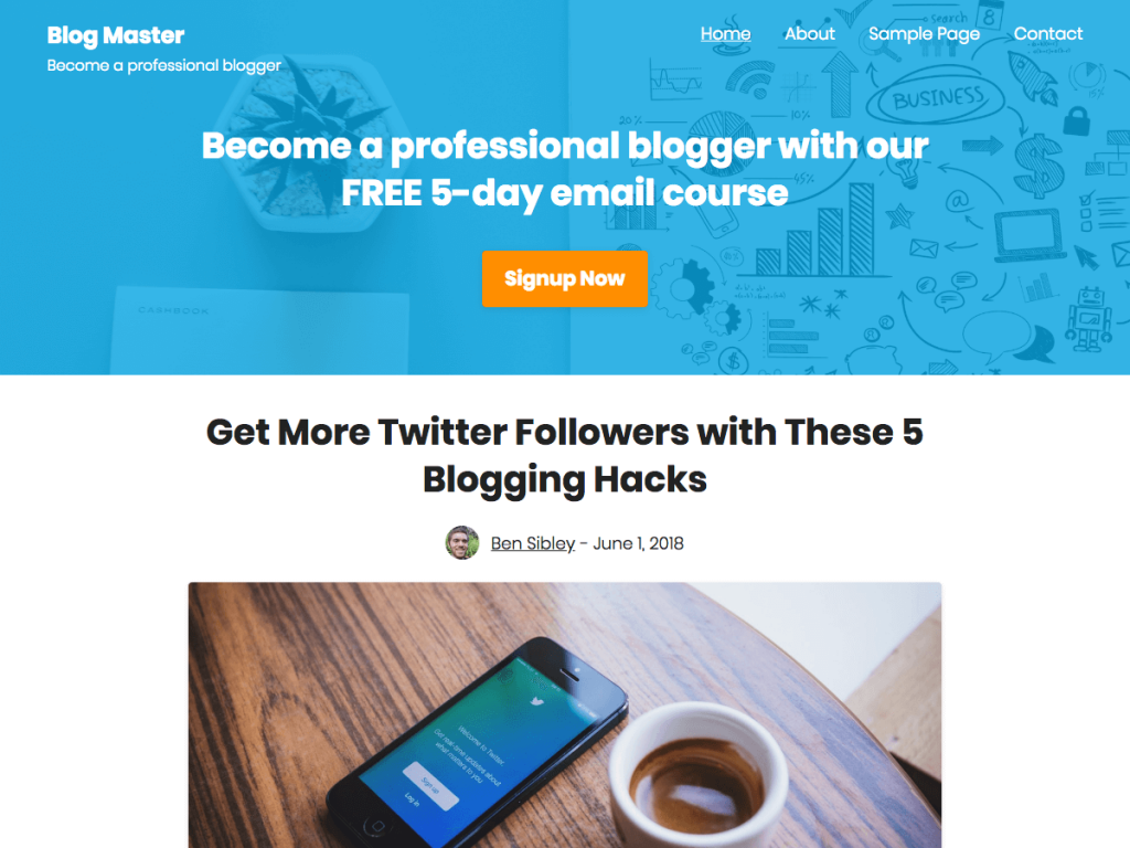 Challenger WordPress Blog theme