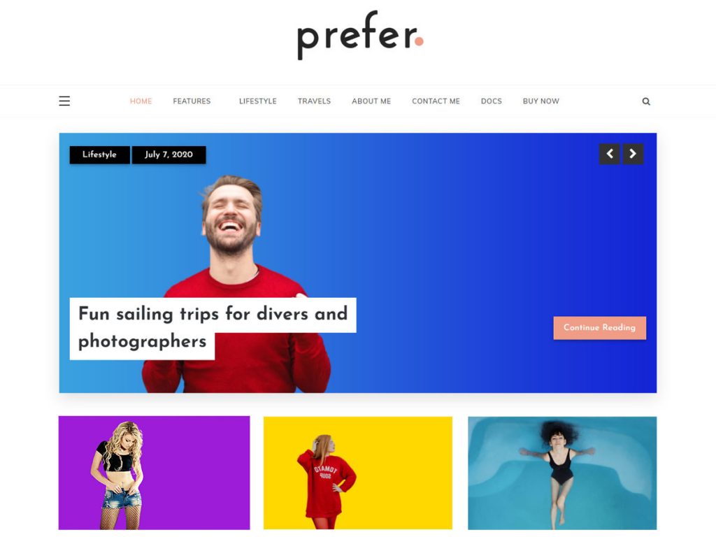 Prefer WordPress Blog Theme